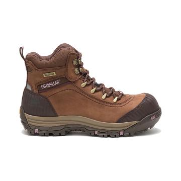 Caterpillar Ally Waterproof Composite Kappe Sicherheitsstiefel Damen Braun | CAT408-CH