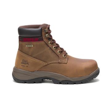 Caterpillar Dryverse 6" Waterproof Steel Kappe Wasserdichte Stiefel Damen Kaffee | CAT451-CH
