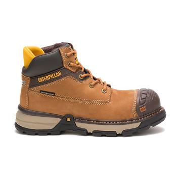 Caterpillar Excavator Superlite Waterproof Carbon Composite Kappe Wasserdichte Stiefel Damen Braun |