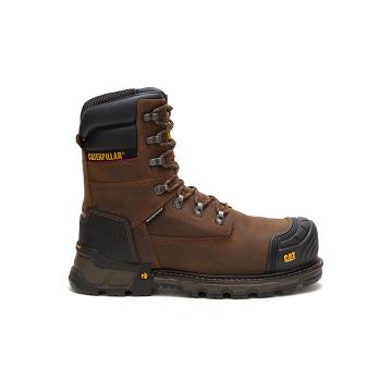 Caterpillar Excavator XL 8" Waterproof Thinsulate™ Composite Kappe Wasserdichte Stiefel Herren Kaffe