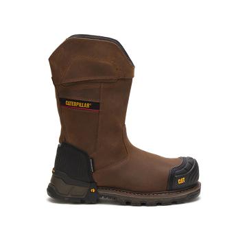 Caterpillar Excavator XL Waterproof Composite Kappe Arbeitsstiefel Herren Kaffee | CAT109-CH