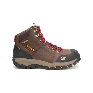 Caterpillar Navigator Mid Waterproof Steel Kappe Sicherheitsstiefel Herren Braun | CAT040-CH