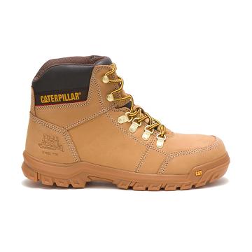 Caterpillar Outline Steel Kappe Arbeitsstiefel Herren Braun | CAT218-CH