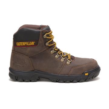 Caterpillar Outline Steel Kappe Sicherheitsstiefel Herren Kaffee | CAT050-CH