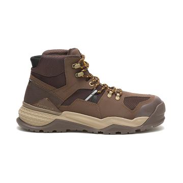 Caterpillar Provoke Mid Waterproof Alloy Kappe Wasserdichte Stiefel Herren Braun | CAT154-CH