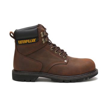 Caterpillar Second Shift Steel Kappe Sicherheitsstiefel Herren Kaffee | CAT066-CH