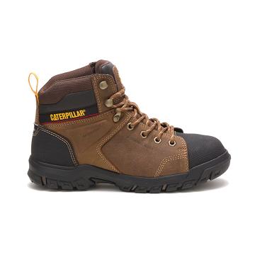Caterpillar Wellspring Waterproof Metatarsal Guard Steel Kappe Sicherheitsstiefel Damen Braun | CAT4